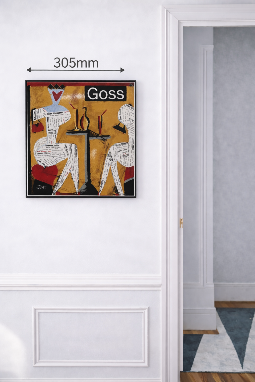 GOSS - Lemon Zebra Tile - Wall Art Plaque