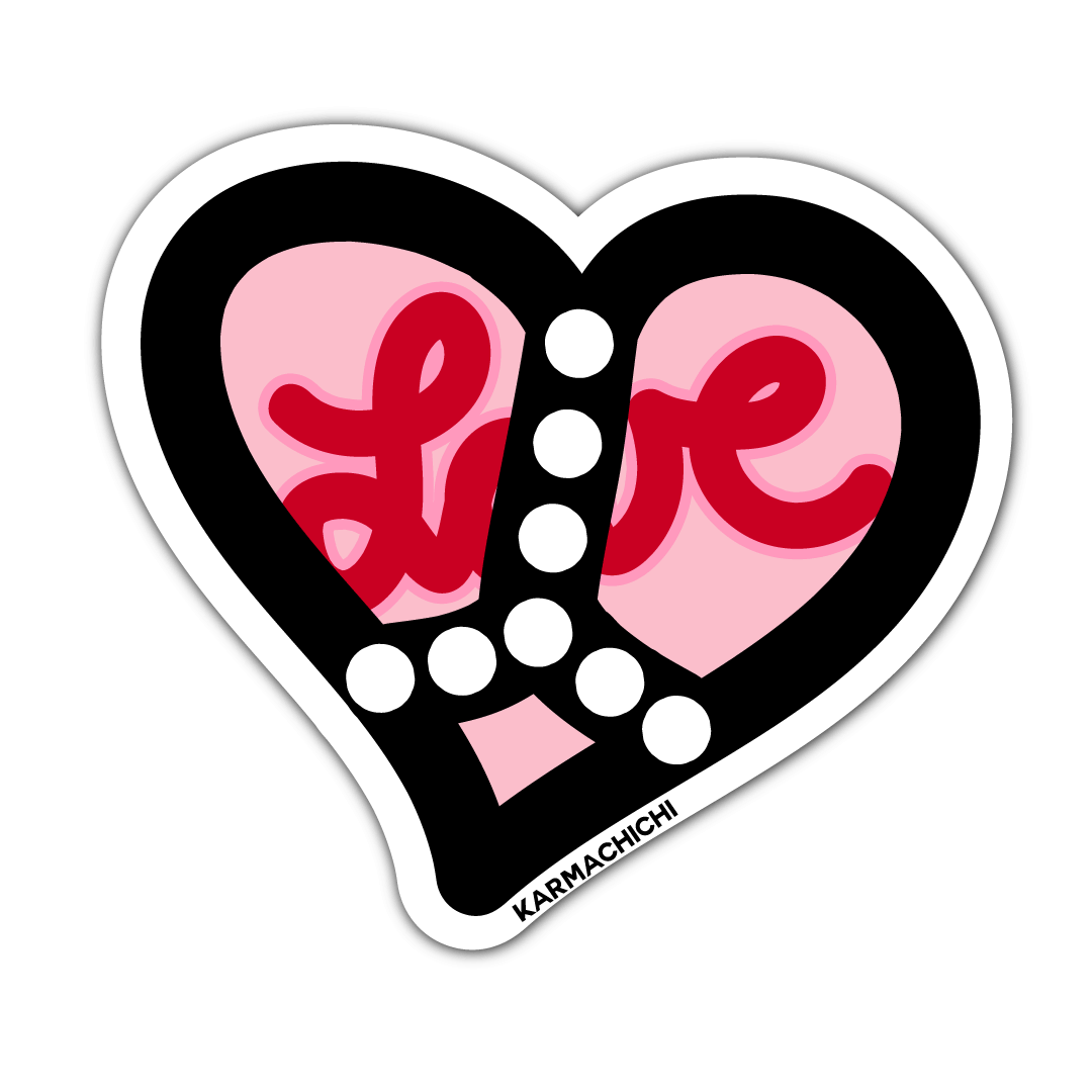 flashing love heart gif phone sticker by Karmachichi Australian design studio Lemon Zebra Designs and Justine Playford