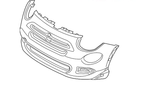 Fiat 500X front bumper cover
