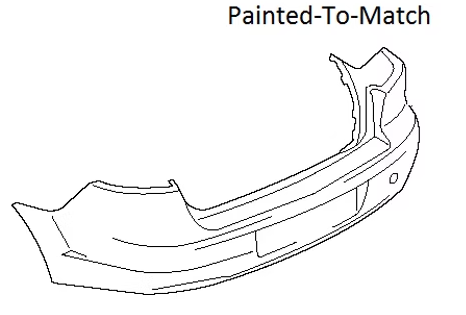 Mitsubishi Lancer rear bumper cover