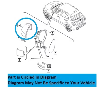 Fiat 500X side mirror cover