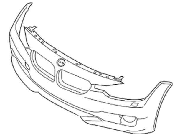 2018 BMW 3 Series 320 328 330 340 Front Bumper Cover