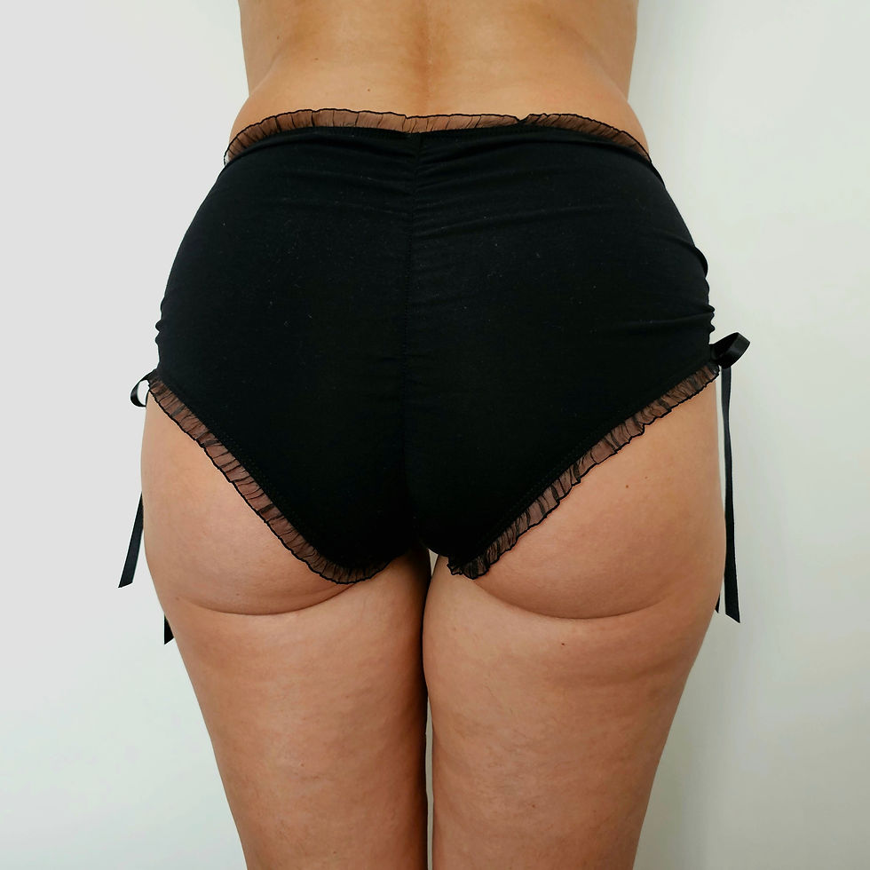 Thumbnail: SHESNA FRILL cotton shorts - Black