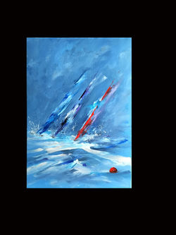 Tempête en mer 50x70cm