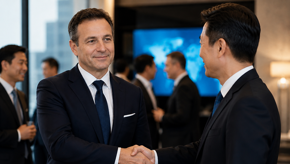 CEO with partners