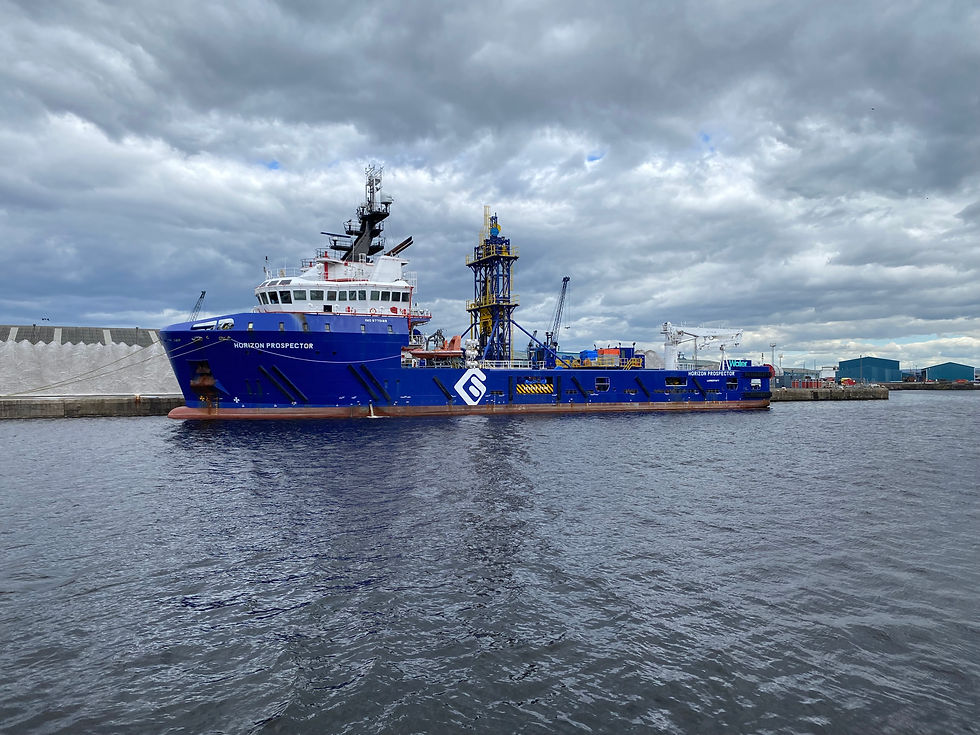 Horizon Prospector berthed at Leith a couple of weeks ago.