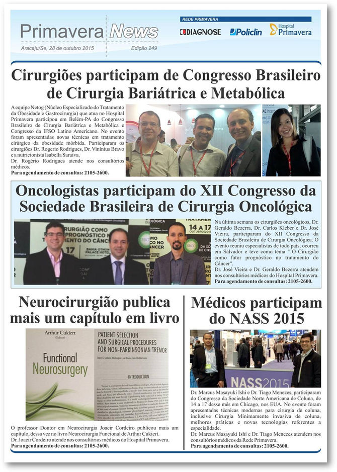 Dr. Joacir Cordeiro publica um capítulo do livro Neurocirurgia Funcional de Arthur Cukiert