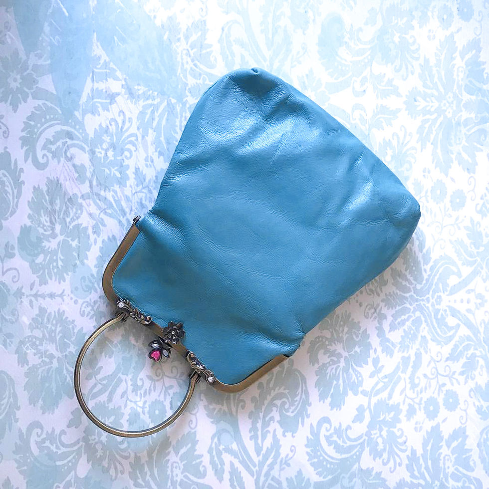 Thumbnail: crossbody blue clutch