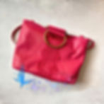 Lace embelished pink tote