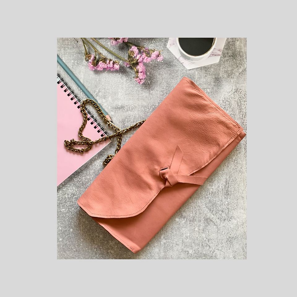 Oversize Antique Pink Clutch