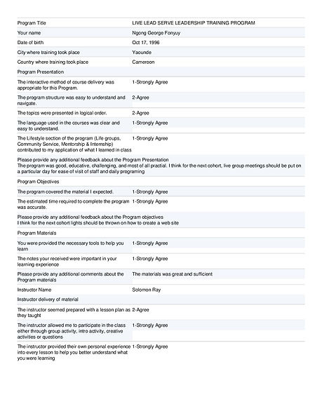 Evaluation Sample