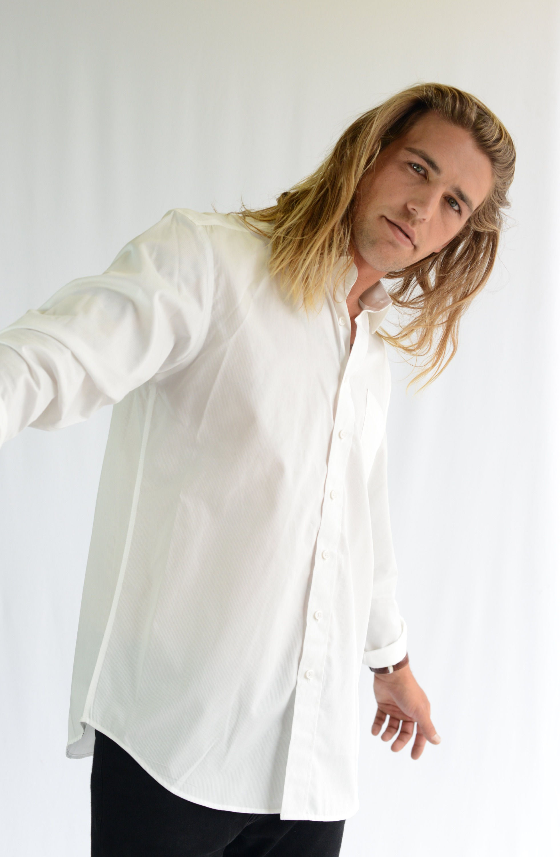 DENVER LONG SLEEVE SHIRT - WHITE