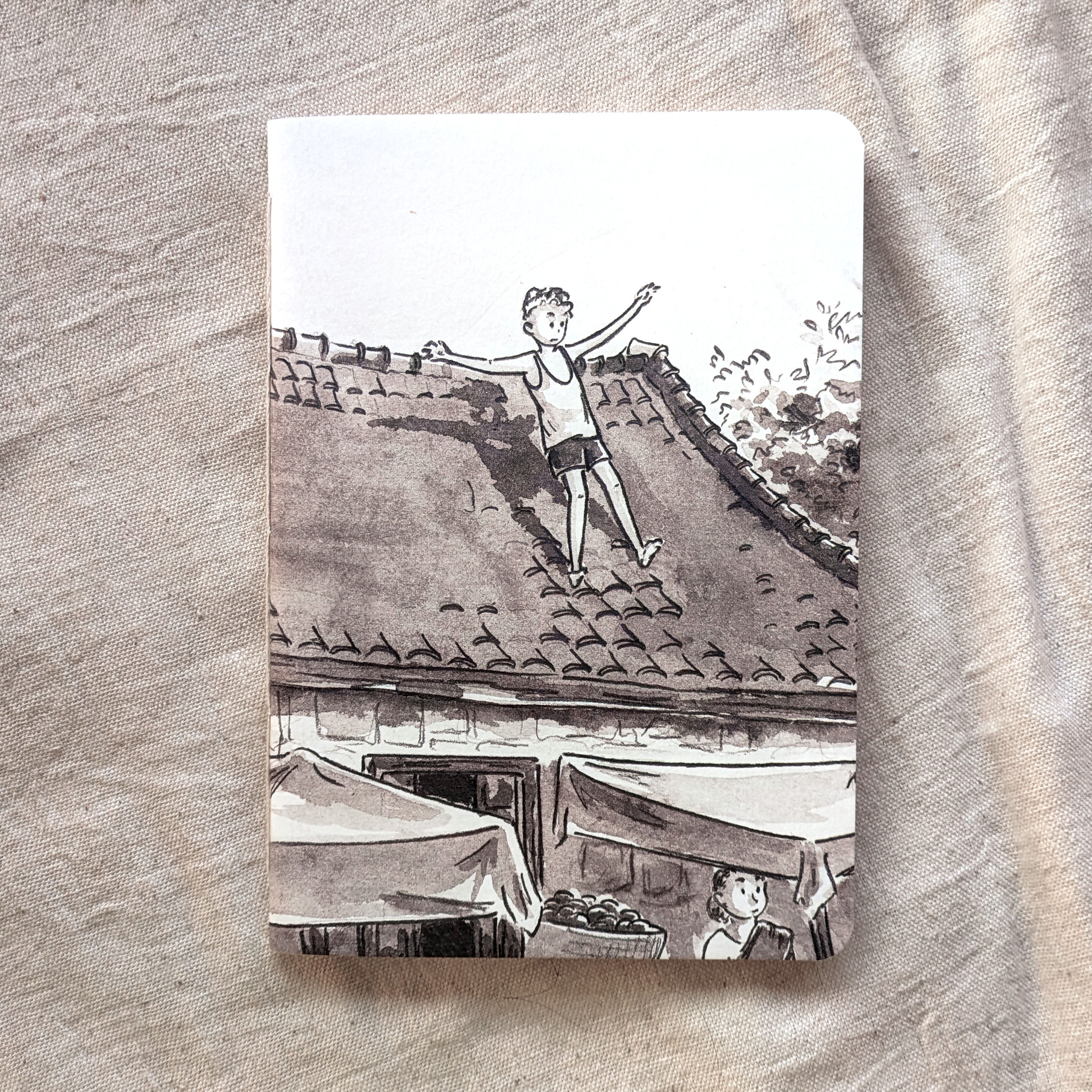 Boy on the Roof | A5 Hand-stitched Notebook