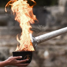 In città la fiaccola dei prossimi Giochi olimpici invernali