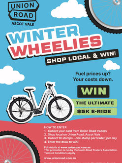 Shop local and win a 5K E-Bike this winter!