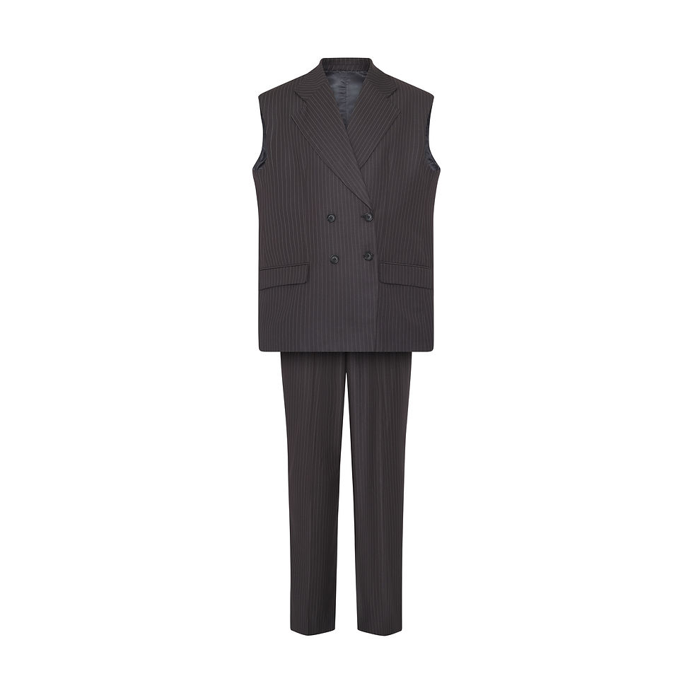 Thumbnail: MARCEL Women’s Oversized Pinstripe Suit Vest Set