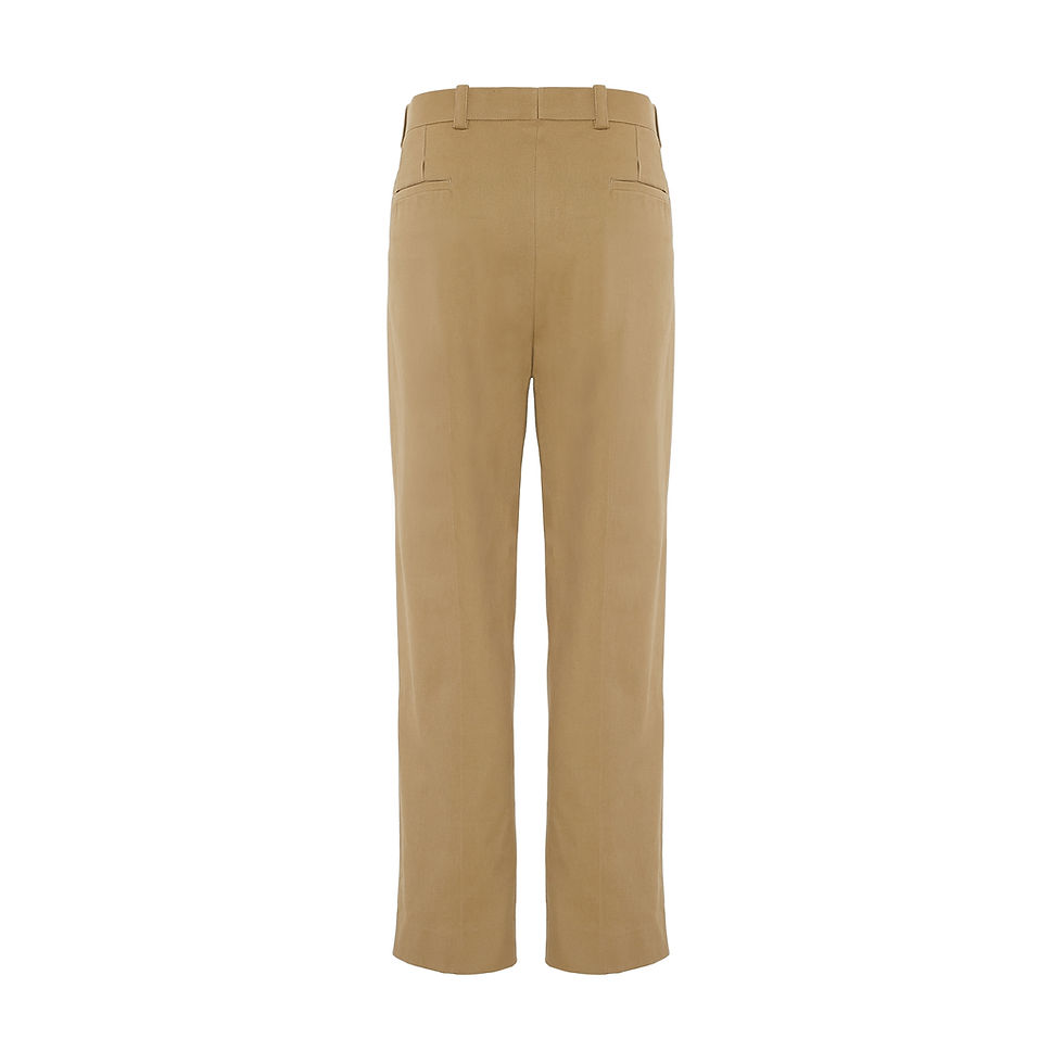 Thumbnail: Men's Twill Blend Relaxed Fit Trousers