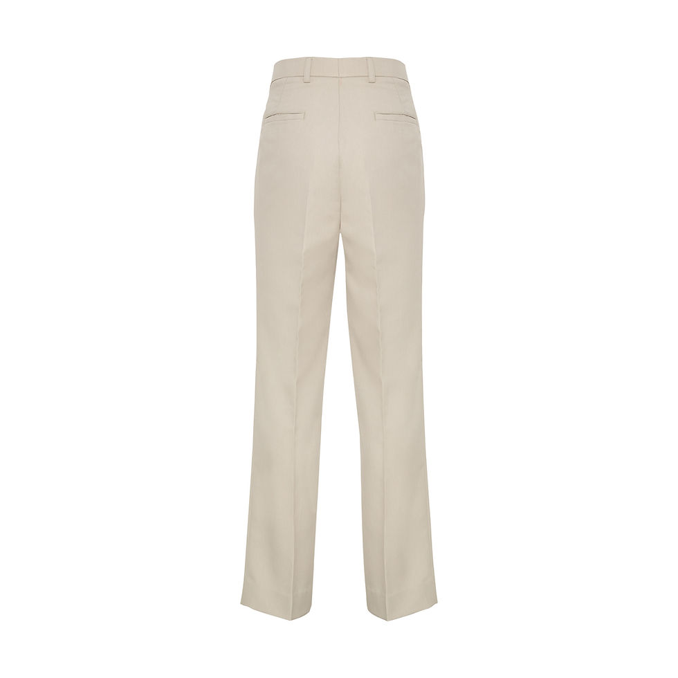 Thumbnail: Men's Wool Blend Relaxed Fit Trousers