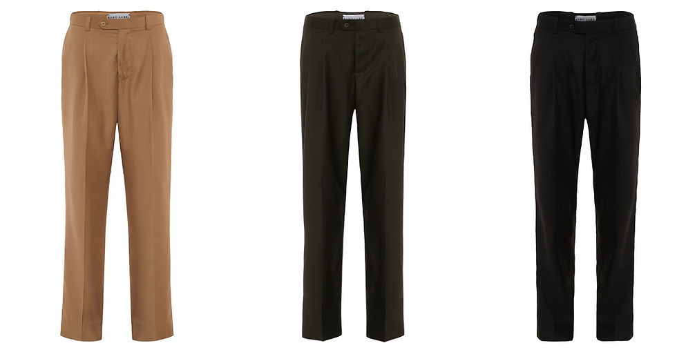 Thumbnail: Women's Wool Blend Relaxed Fit Trousers