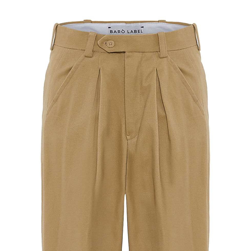 Thumbnail: Men's Twill Blend Relaxed Fit Trousers