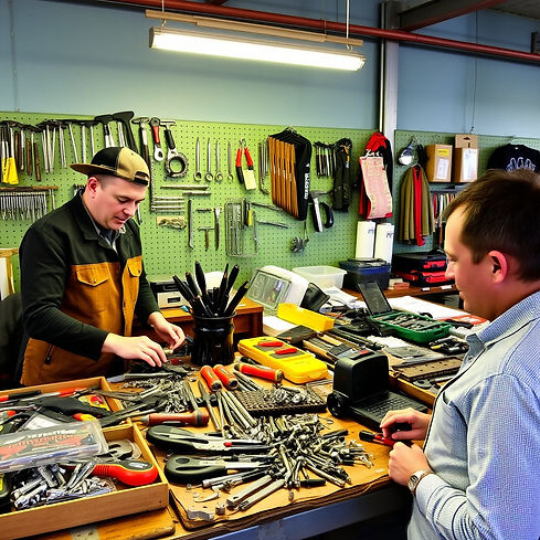 Busy counter selling tools and nuts and bolts.jpg