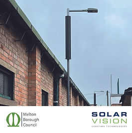 We retrofit installed Solar Street Lights for Melton Borough Council in Wilton Terrace using our ASTRAL solar lighting columns 100% Off Grid