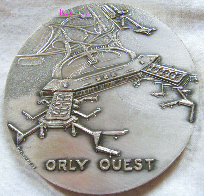 medaille - 68mm - orly ouest 260271 - bronze argenté (1) mini