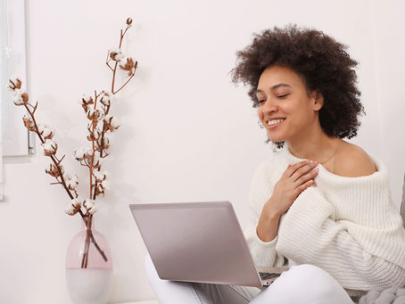 woman on telehealth session