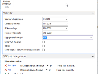 Virðisaukaskattsuppgjör - Sjálfvirk bókun