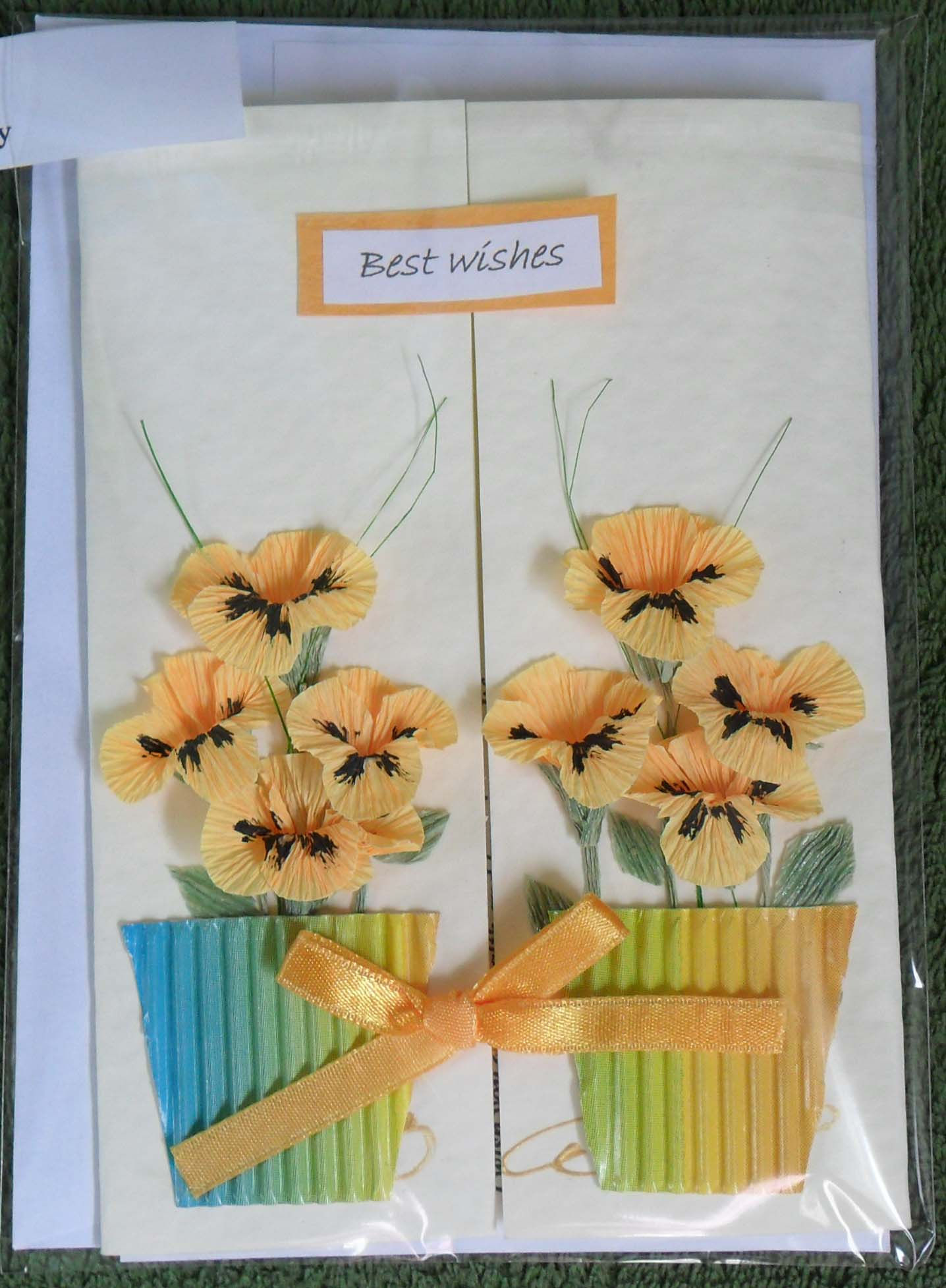 2. Bratki żółte, kartka mała