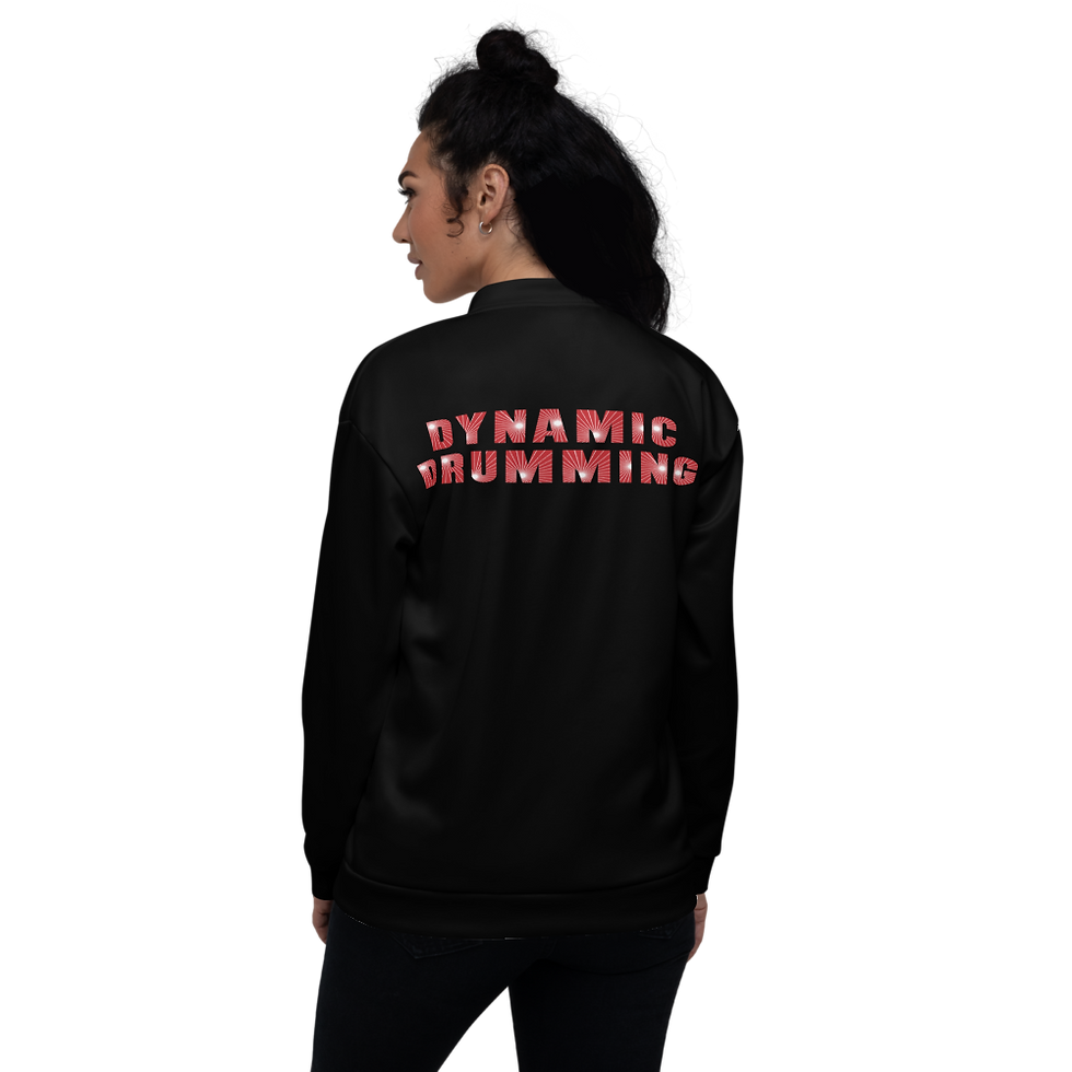 Thumbnail: Dynamic Drumming Unisex Bomber Jacket