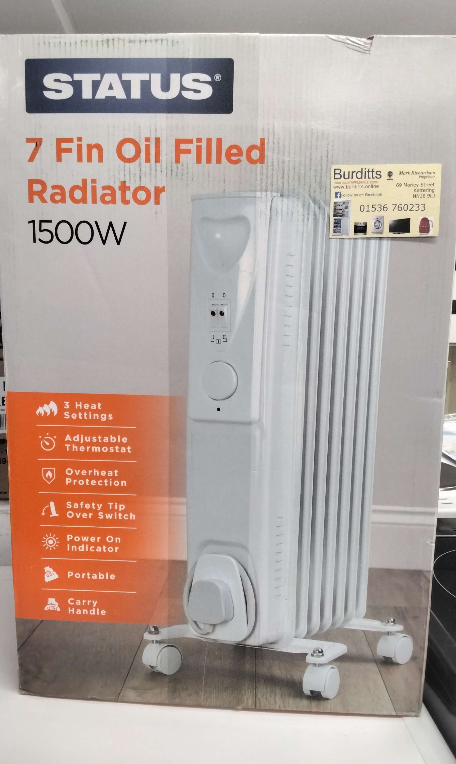 1500w Oil filled radiator 