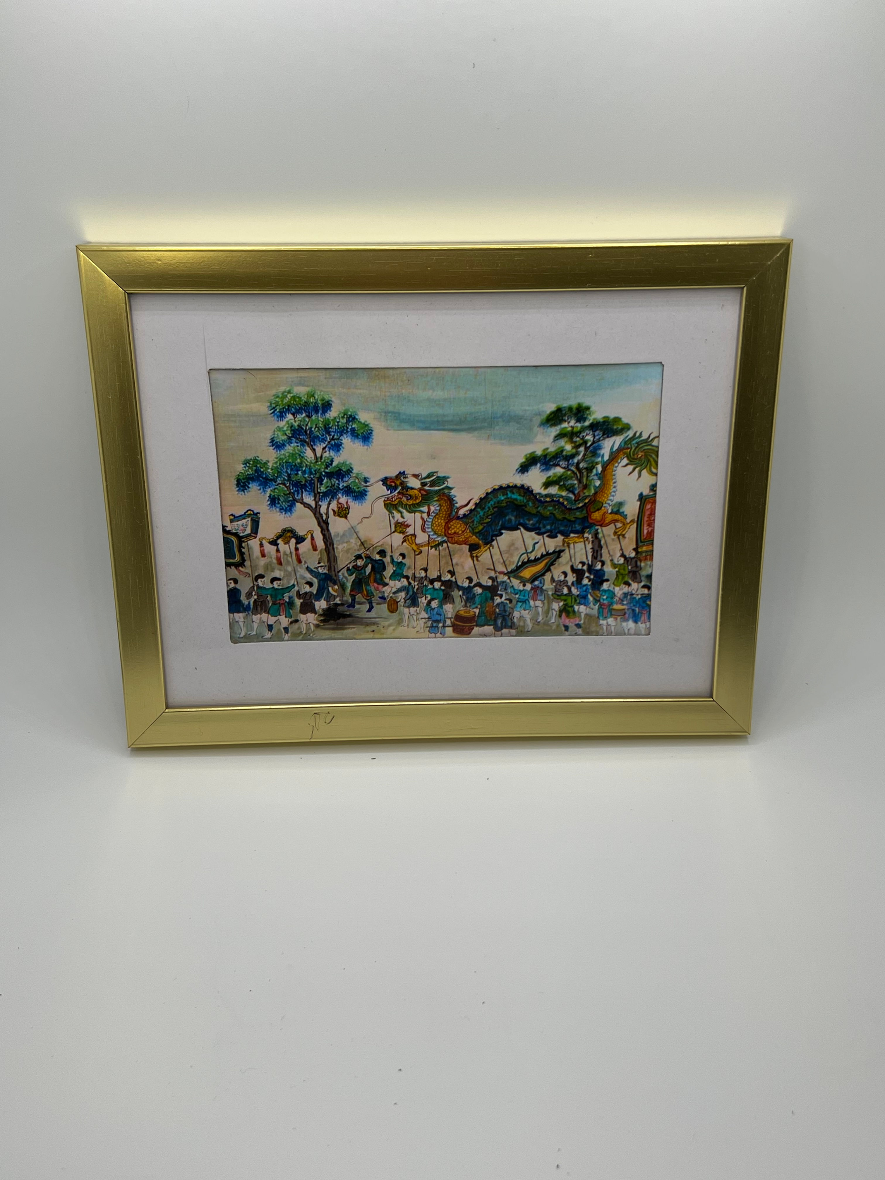 Beautiful Vietnamese dragon dance art print