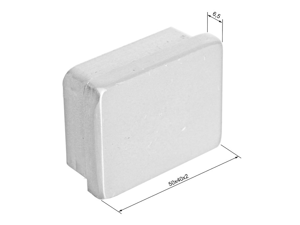 Supporto per corrimano con morsetto in vetro e tappo terminale