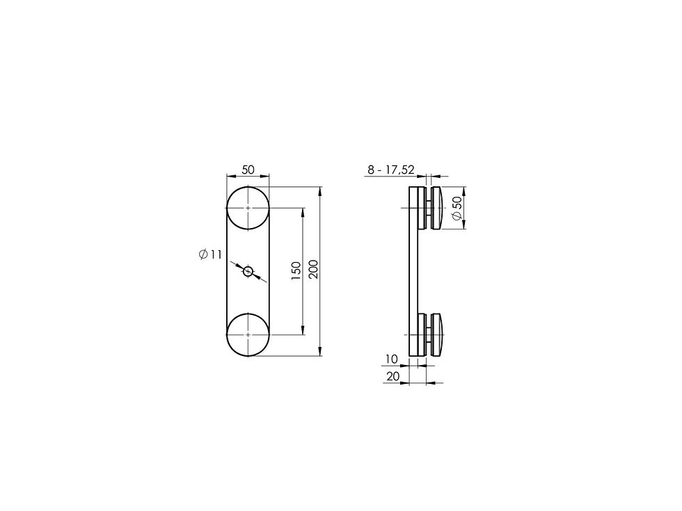 Miniatura: Supporto Spider per Tubo AISI 304 – Fissaggio Laterale