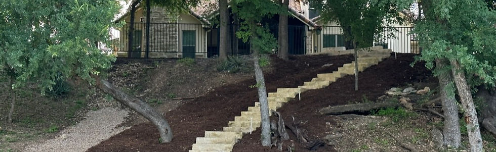 stone steps, fire pit, patio, before, after