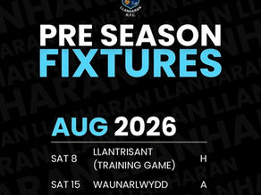 🏉 1st Team Pre Season Fixtures