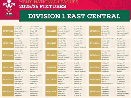 Next Seasons Fixtures.
