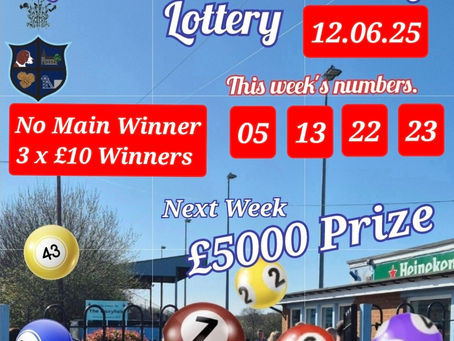 This week's Club Lottery Winners.