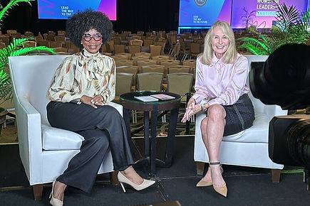 Tamla Oates-Forney participating in a virtual event for women leaders.