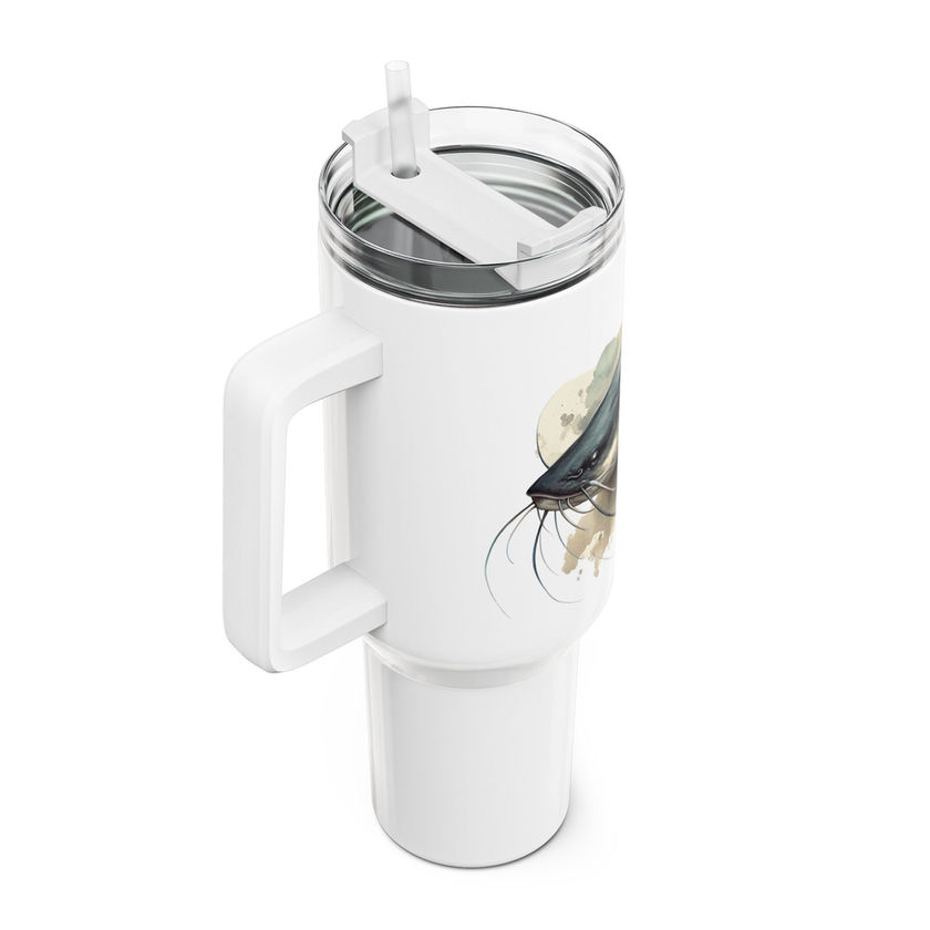 Celebrate river life with the Catfish Tumbler. Featuring soft watercolor tones of brown and blue, this tumbler evokes the peaceful flow of freshwater rivers. Ideal for anglers and nature lovers, it’s both practical and artistic.