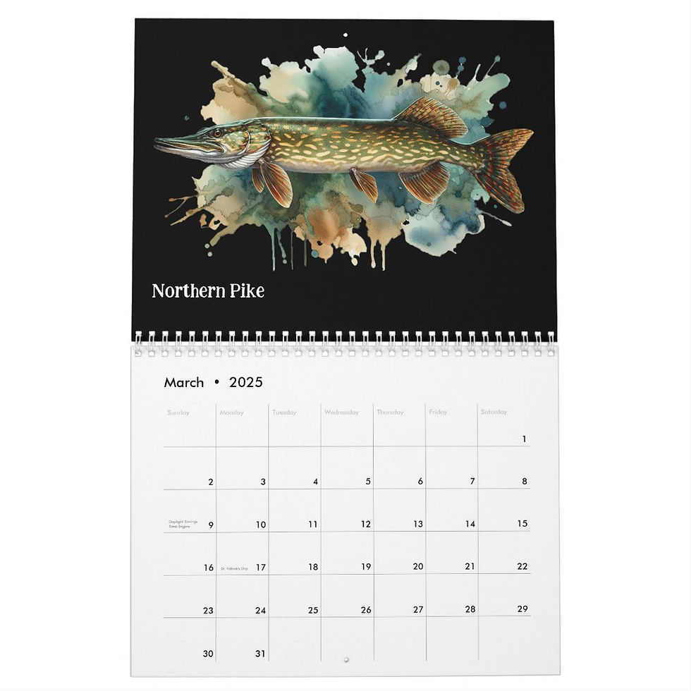 Immerse yourself in the beauty of aquatic life with the Watercolor Fish Series Calendar. Featuring hand-painted fish design