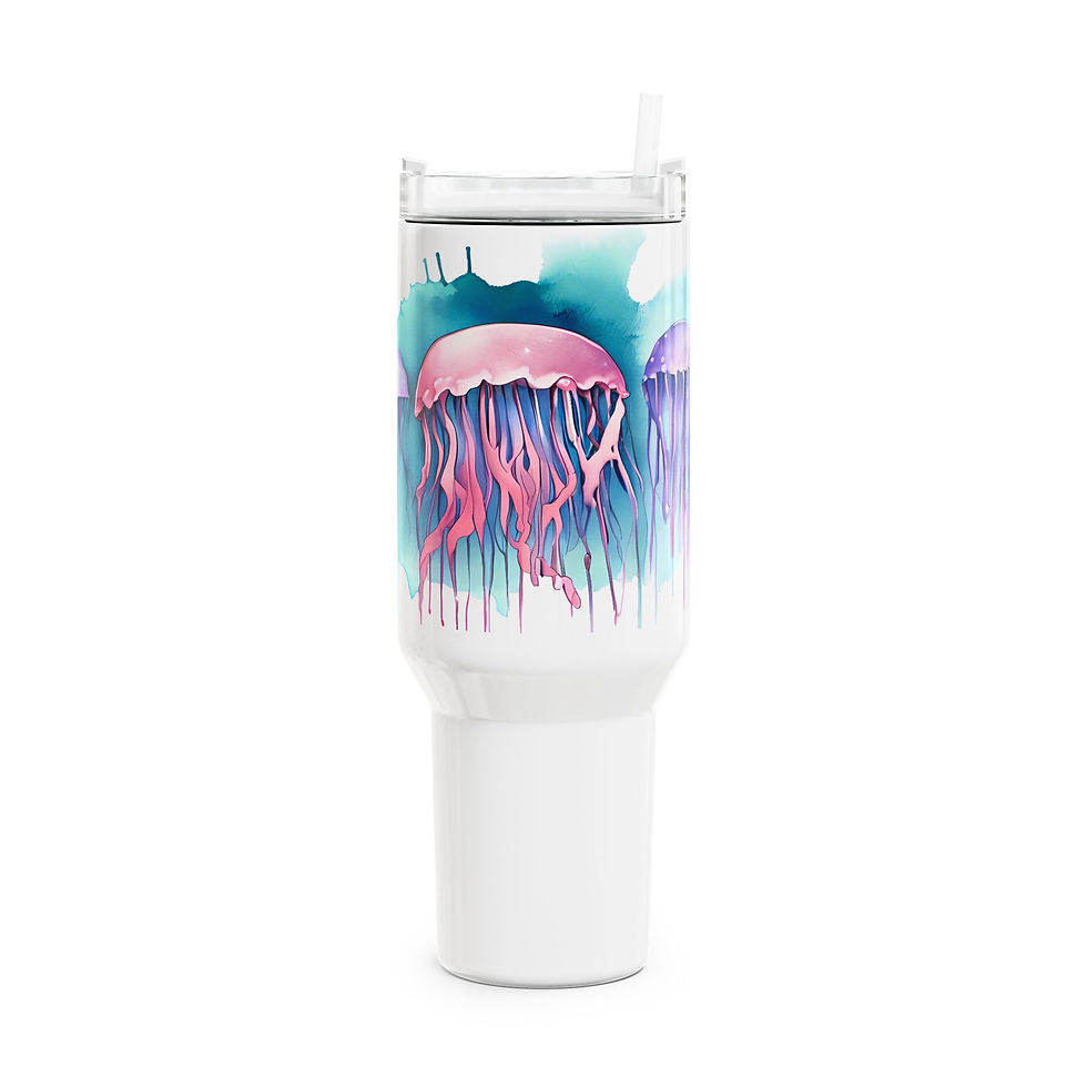 Watercolor Series: Jellyfish Many - Tumbler, 40oz