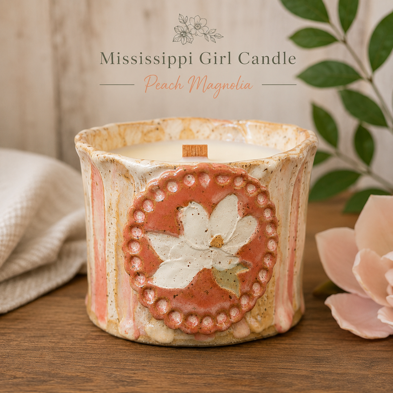 Mississippi Girl Pottery Candle