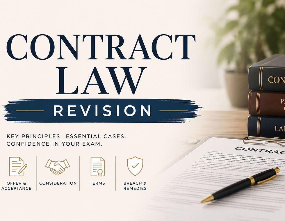 Contract Law - Consideration Revision Sheet and Key Cases