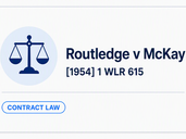 Routledge v McKay [1954] 1 WLR 615