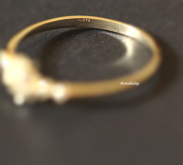 Thumbnail: 9k Dainty Minimalist Ring, Everyday Ring