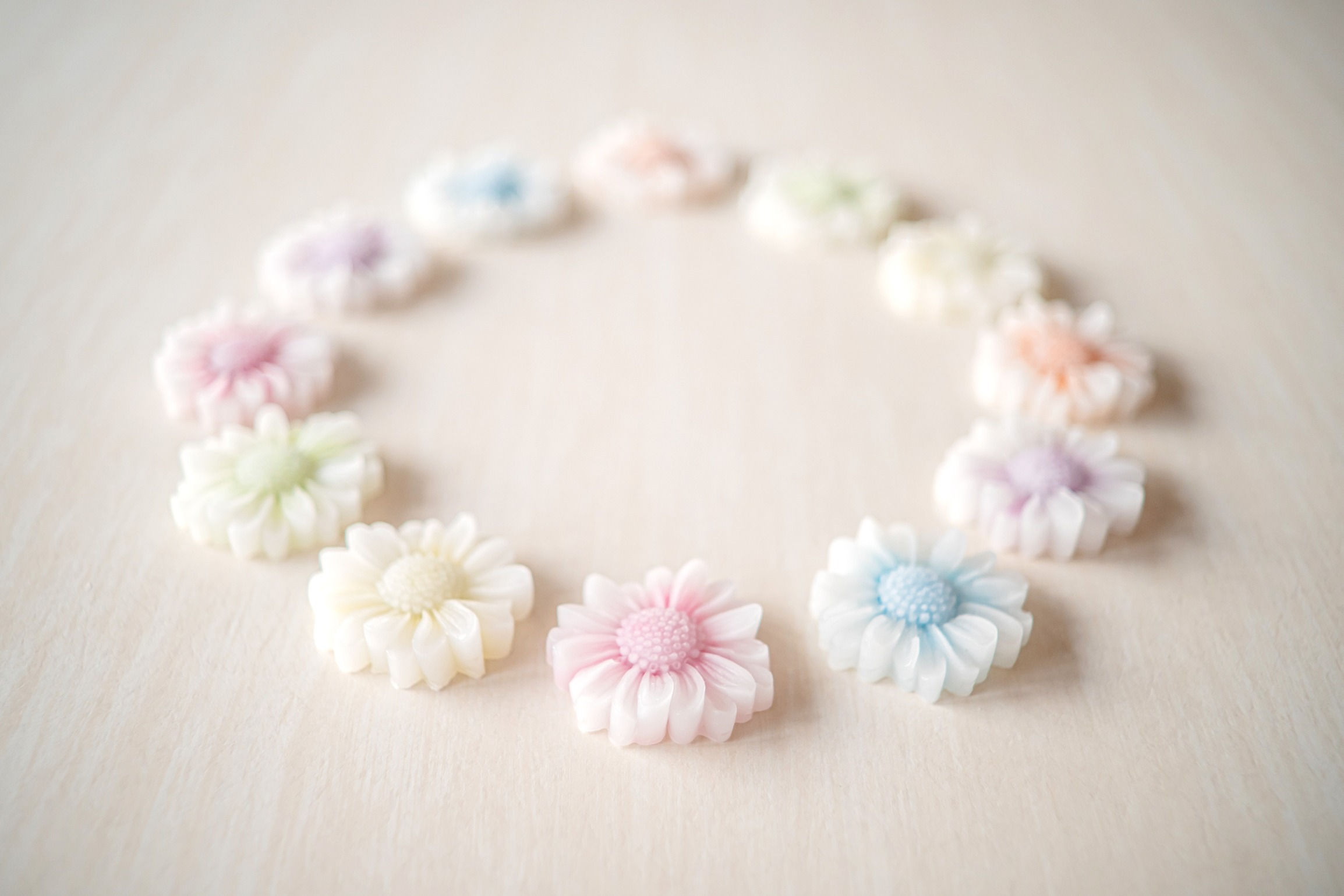 地　花型マグネット |  名入り7色詰め合わせ | 一口50個から