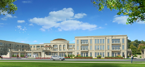 Wellness Estates Front View Rendering