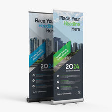 Retractable banner stand
